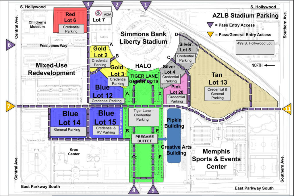 Parking Info Simmons Bank Liberty Stadium